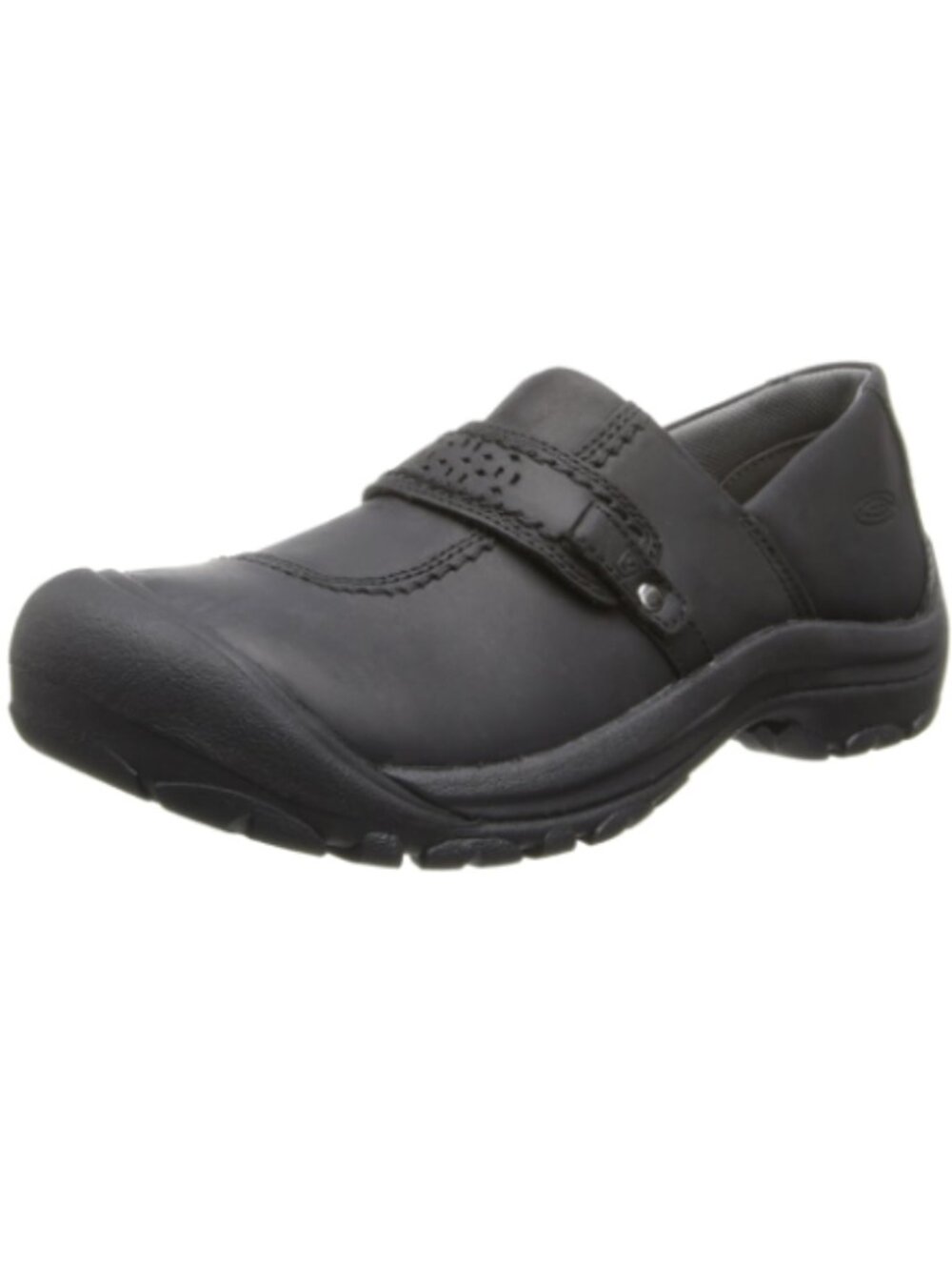 KEEN Kaci Slip On Womens 8.5 Black Full Grain Leather Comfort Shoes